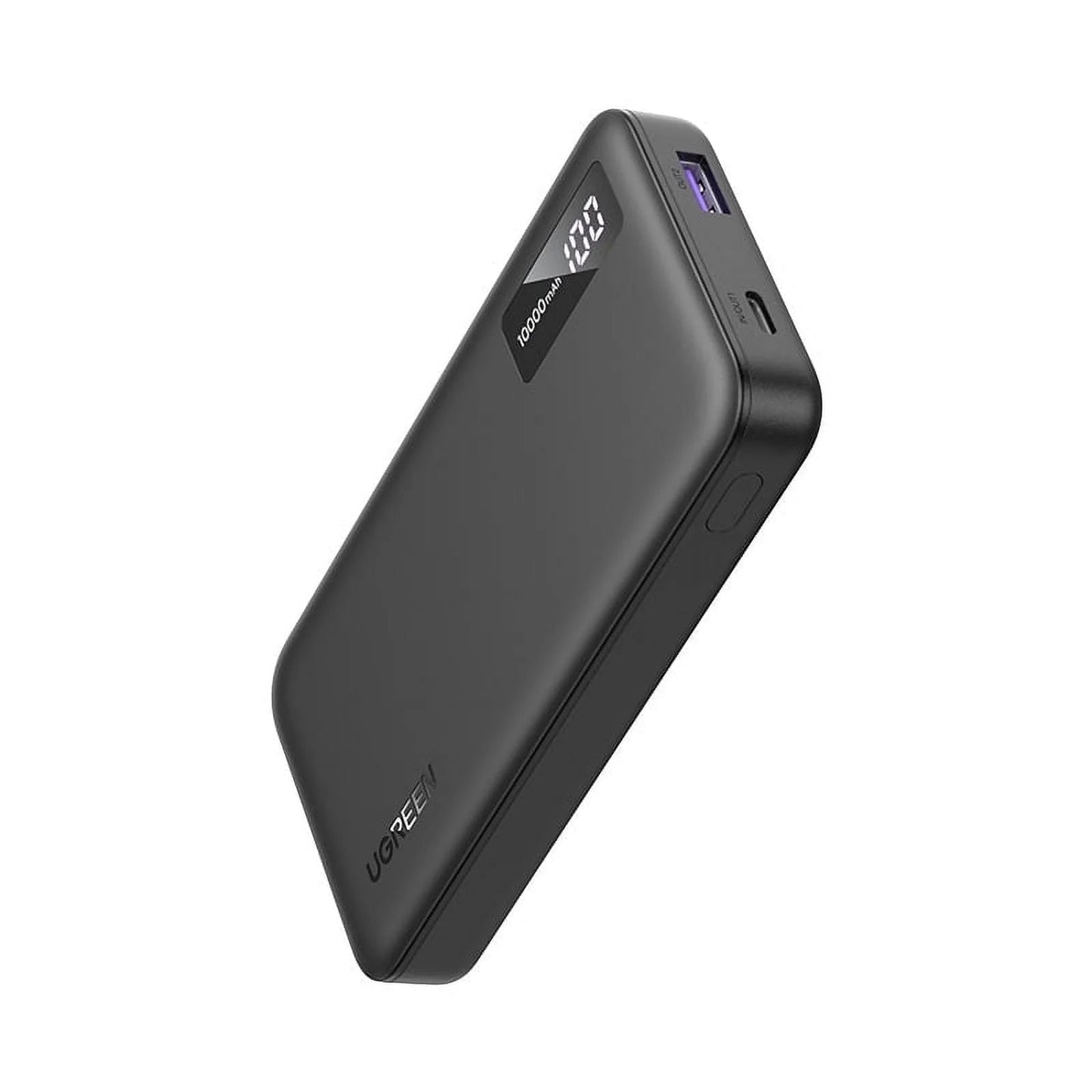 10,000Mah Power Bank, 20W/22.5W Fast Portable Charger with 1.5Ft USB Cable, Black